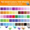 Large Origami Paper 10x10, 50 Vivid Colors, 100 Sheets 10 inch Square Colored Paper, Single Sided Origami for Arts and Crafts Projects, 25x25cm